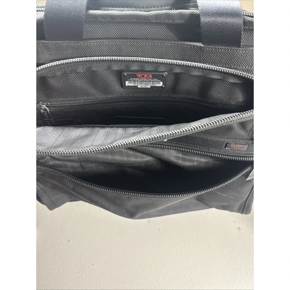 Tumi Alpha Nylon Leather Travel Laptop Briefcase 16